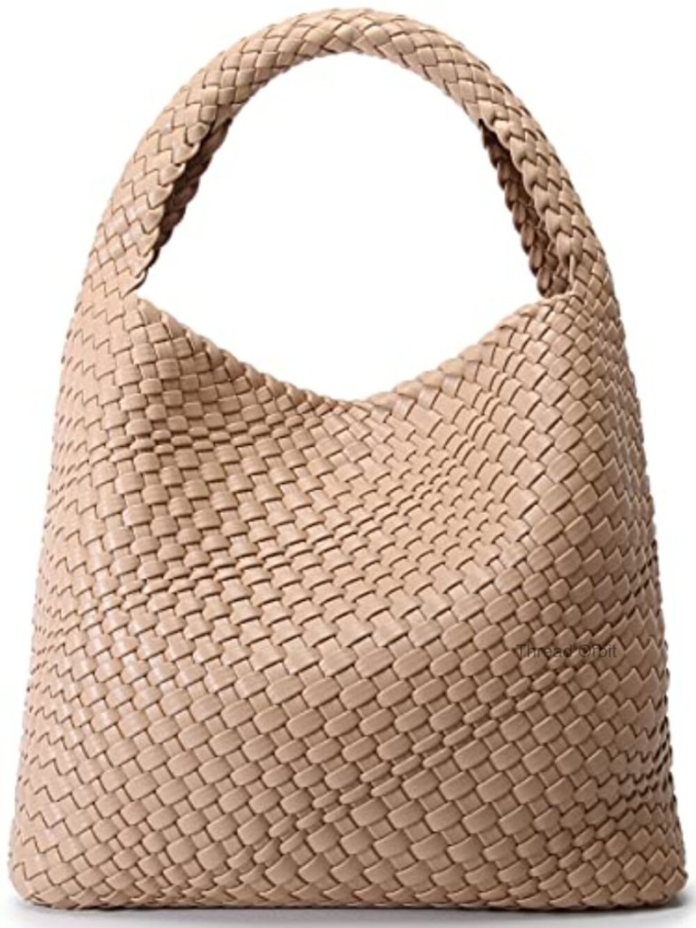 Faux Leather Woven Hobo Bag Top Handle Shoulder Tote Large Capacity